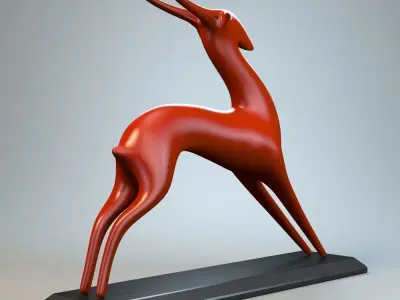 Antelope Sculpture 3D model