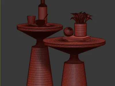 Nicole Coffee Table Set 3D model