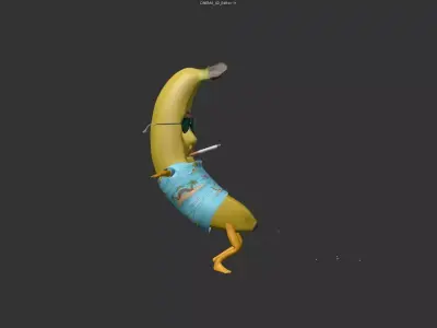 BANANA CHARACTER Low-poly 3D model