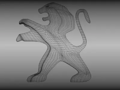 Peugeot logo 3D model