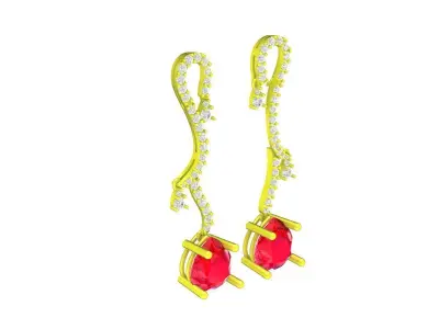 5828 luxury diamond earrings  3D print model