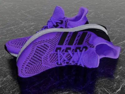 ADIDAS 3D SHOES - BLUE - ULTRABOOST Low-poly 3D model