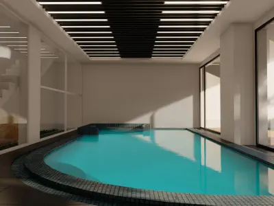 Minimalist Vila 3d Model 3D model