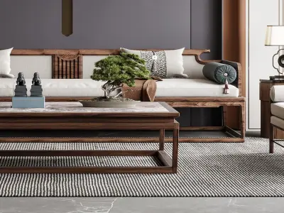 Chinese style room New living 3D model