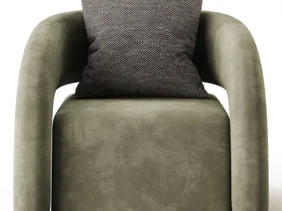 Crisscross Accent Chair 3D model