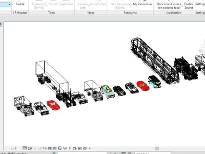 41 Car Models Revit 2015 3D model