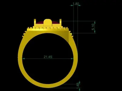 Mens Ring 3D print model get