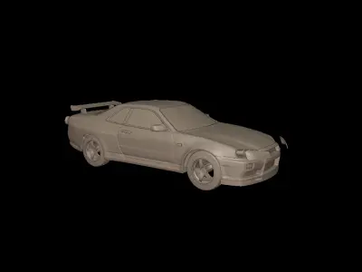 2002 NISSAN SKYLINE R 34 3D PRINT MODEL 3D print model