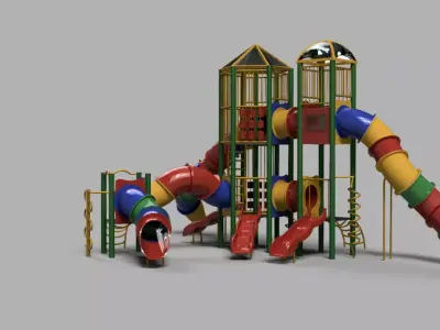 Playground set Low-poly 3D model