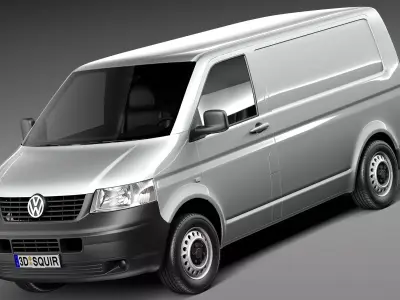 Volkswagen T5 Transporter Van 2003-2009 3D model
