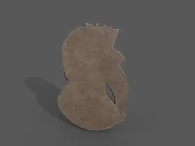 relief Portrait of an Emperor Low-poly 3D model