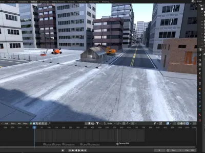 Audi RS5 driving in City Scene 3D model