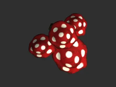 Deathcap Mushrooms Free low-poly 3D model