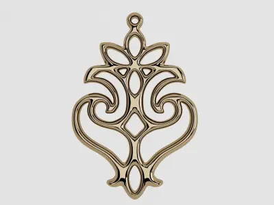 gold pendants 3D print model