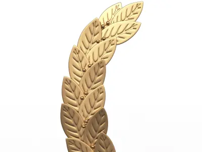Gold Laurel Wreath Low-poly 3D model