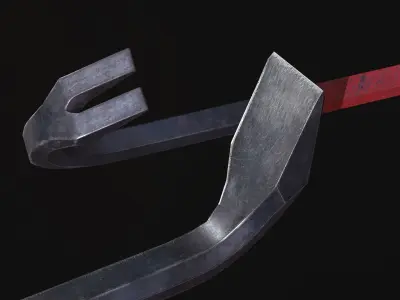 Crowbar Low-poly 3D model
