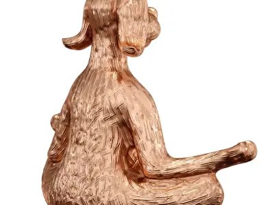 Yoga dog - figurine 3D model