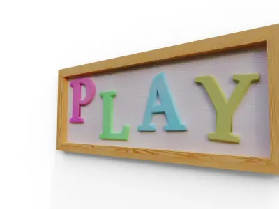 Wall decoration PLAY 3D model