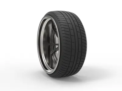 Wheel for Stance car 3D model