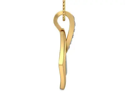 Solitaire Women Pendant 3dm STL OBJ FBX Renders Details 3D print model 64