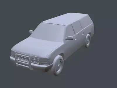 Chevrolet suburban Low-poly 3D model