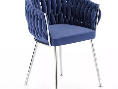ROMA LUX VELVET DINING CHAIR Low-poly 3D model