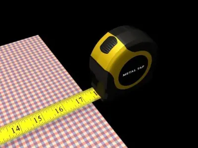 Measuring metal Tape Low-poly 3D model