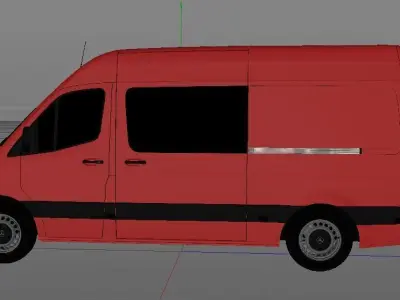 Van mercedes benz sprinter 3D model