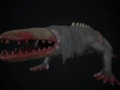 SCP 682 Low-poly 3D model