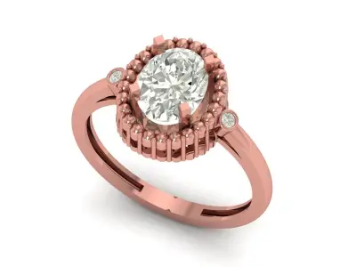 Stone Ring 3D print model