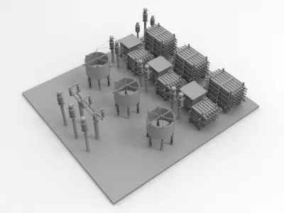 Capacitor Bank Layout 3D print model
