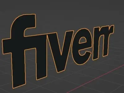 Fiverr 3D Logo Low-poly 3D model