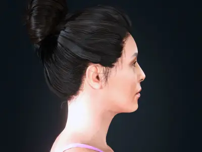 Georgina Rodriguez Character Low-poly 3D model