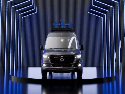  Mercedes Benz Sprinter 2022 2024 High Roof L2H2  3D Model 3D model