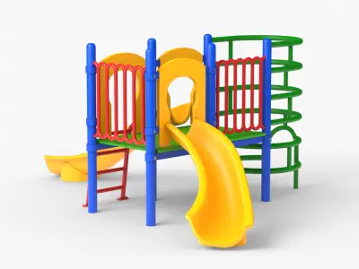 Playground Slide and Climb Low-poly 3D model