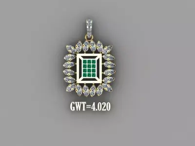 FASION PENDANT 3D model 4