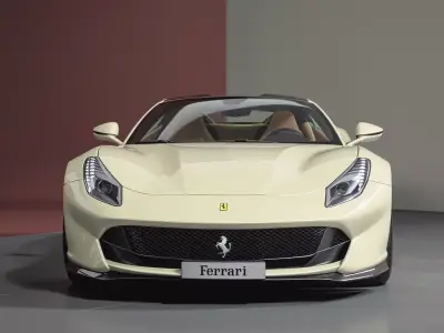 Ferrari Superfast Low-poly 3D model