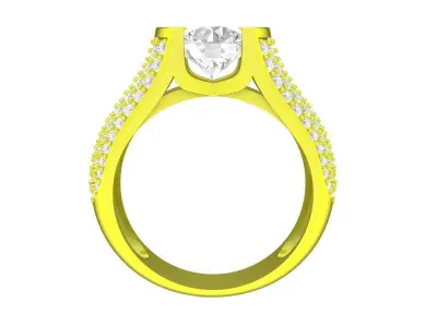 A7494 Fashion Diamond Women Ring 3D Model 3D print model
