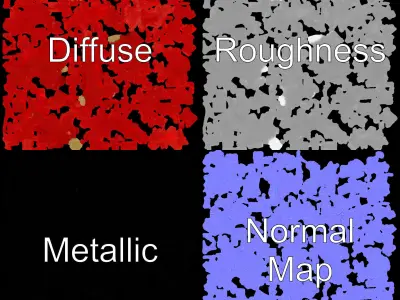 Red Coral Model Pack for Oceanic Environments Low-poly 3D model