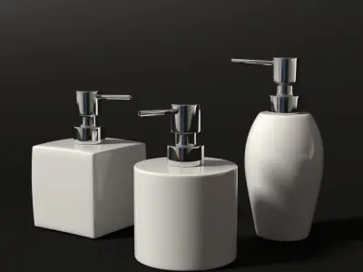 Soap Dispensers Low-poly 3D model