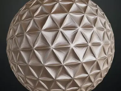 Clean Golden Sci-fi Ribbed Wall PBR Seamless Texture