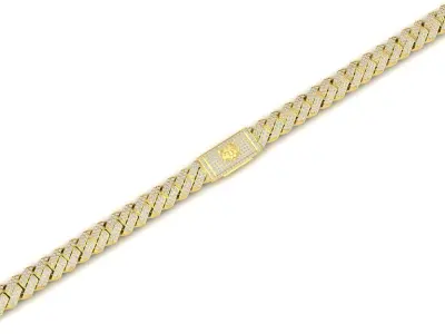 Luxury Cuban Link Bracelet with Medusa Head 3D Model 3627 3D print model