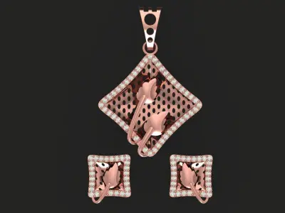 Pendant Necklace 3D print model 25