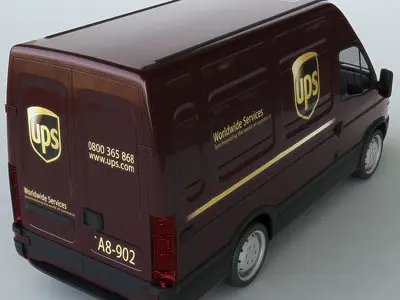Delivery Van UPS 3D model