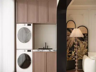 French style living room 3D model