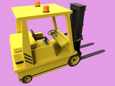 Lowpoly Forklift Low-poly 3D model