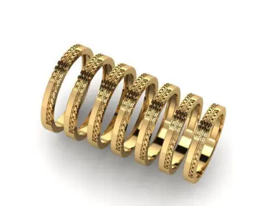 Ring 2 Line Jewelry 016 Free 3D print model