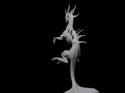 Lowpoly Sea Dragon Low-poly 3D model