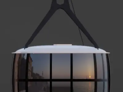 Cable car vehicle from Rio de Janeiro Brazil 3D model