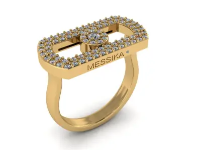 Messika Ring 3D printed model 3D print model
